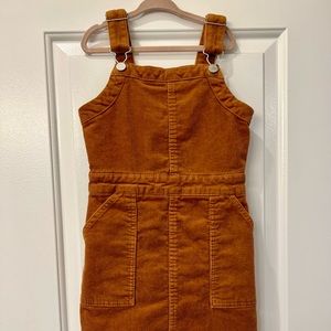 Girls overall corduroy dress. Zipper in the back.